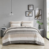 Madison Park Essentials Jaxon Stripe Comforter Set With Bed Sheets