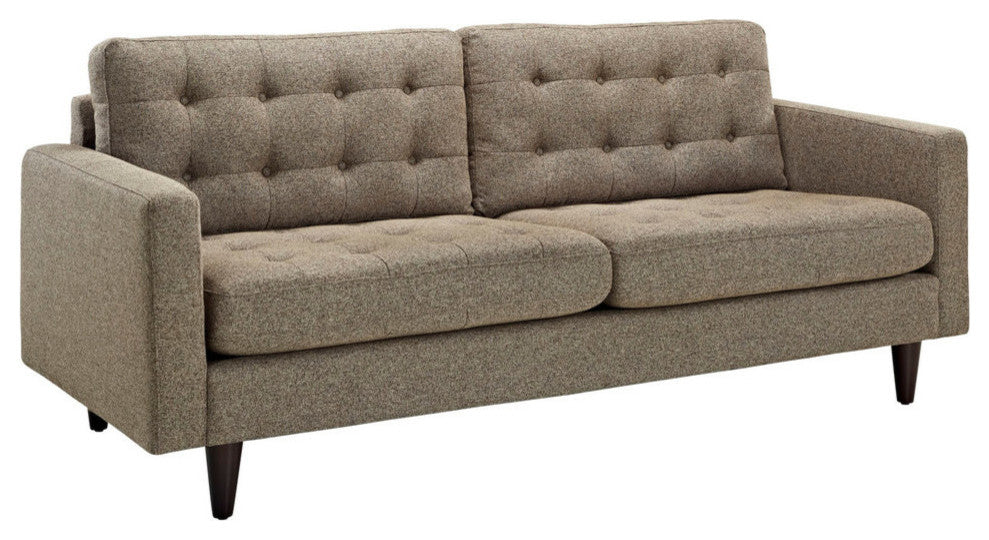 Modern Oatmeal Empress Upholstered Sofa