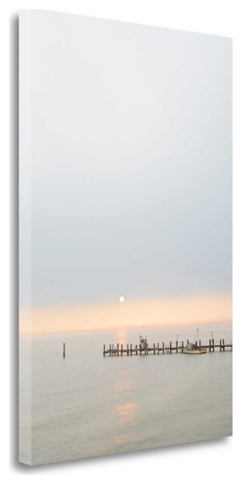 Sunset at the Fishing Boat Pier 4 Giclee Wrap Canvas Wall Art