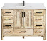 Malibu Mango 48 Single Sink Bath Vanity in White Washed 2" Empira Quartz
