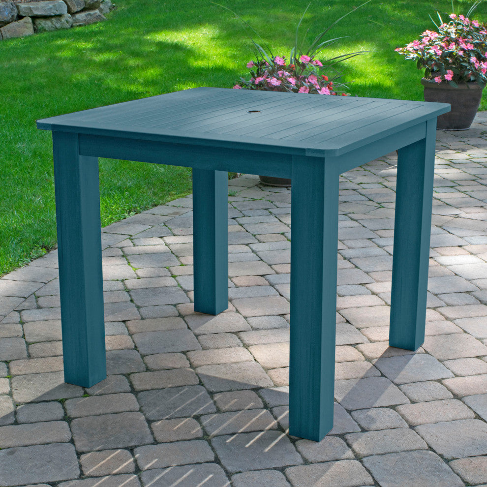 Square 42x42 Counter Dining Table, Weathered Acorn, Nantucket Blue