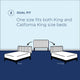 Rebecca Performance Velvet King / California King Headboard - Charcoal
