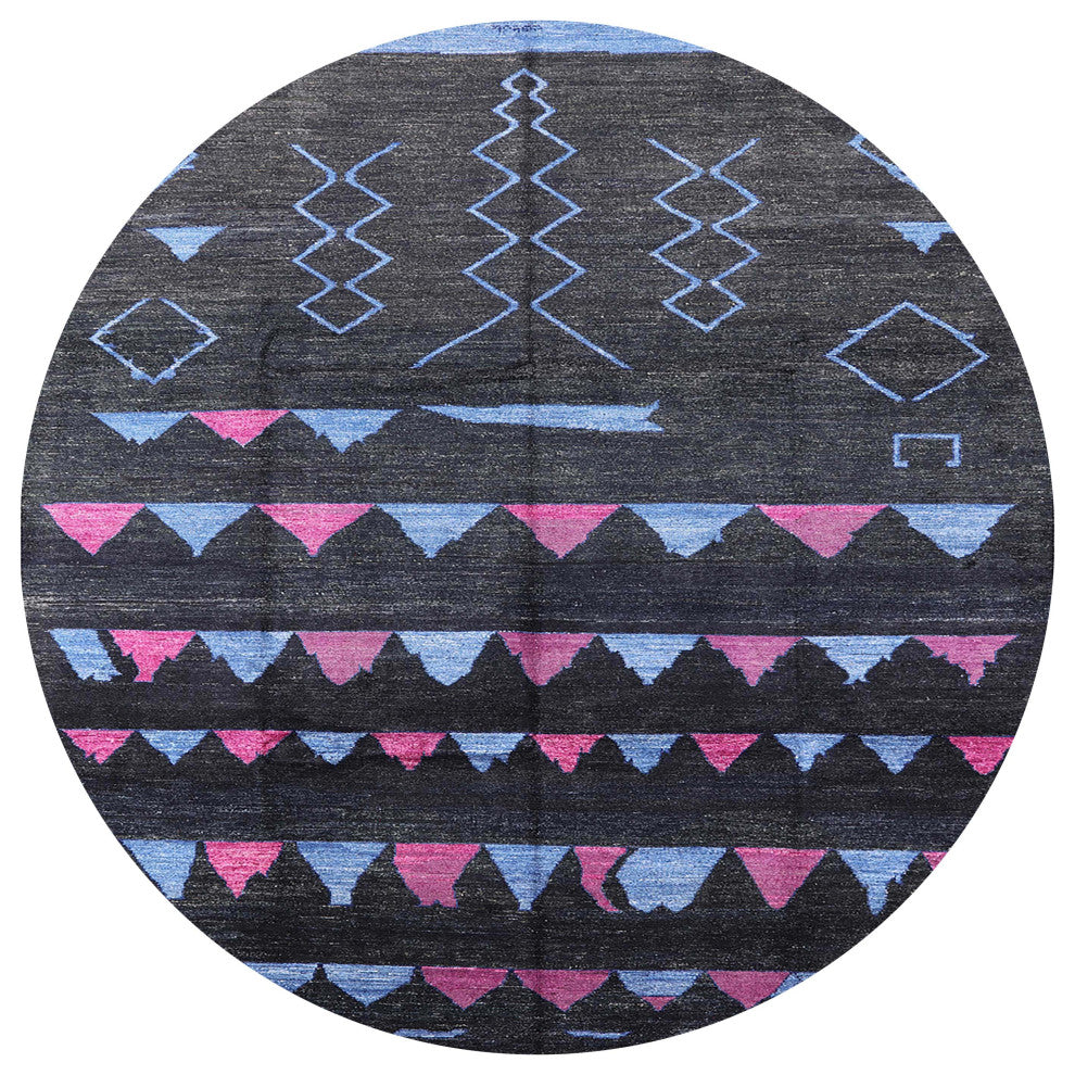 Ahgly Company Indoor Round Mid-Century Modern Area Rugs, 4' Round