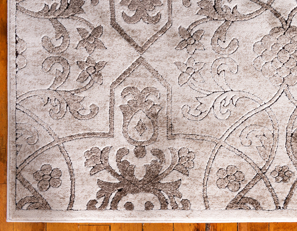 Unique Loom Dark Beige Washington Rushmore 2' 0 x 6' 0 Runner Rug