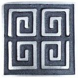 Four Spiral Square Knob, Satin