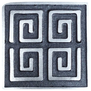Four Spiral Square Knob, Satin