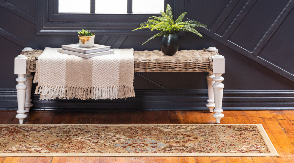 Unique Loom Cream Athens Voyage 2'' 2 x 6'' 0 Runner Rug