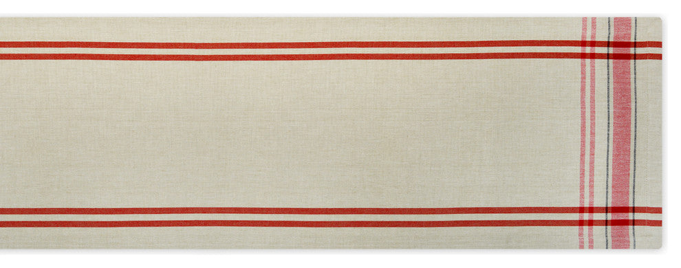 DII Red French Stripe Table Runner 14"x72"