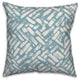 Soft Blue Abstract Strokes 18x18 Throw Pillow