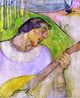 Paul Gauguin Self Portrait With Mandolin Wall Decal