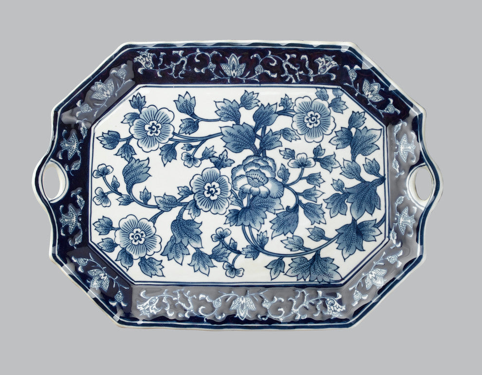 Blue and White 18" Platter