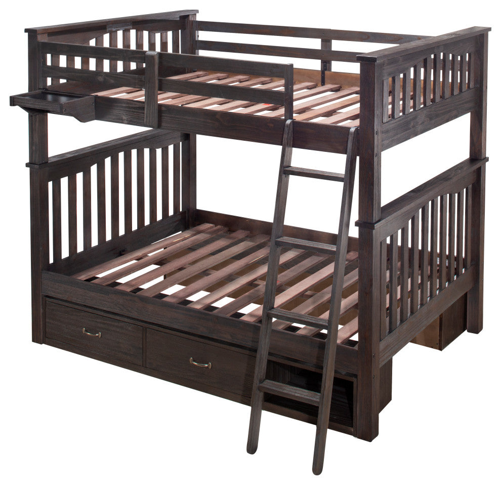 Hillsdale Highlands Full Over Full Bunk, 2 Storage, Hanging Nightstand