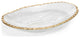 Cassiel Clear Bowls With Jagged Gold Rim, Set of 3, Large