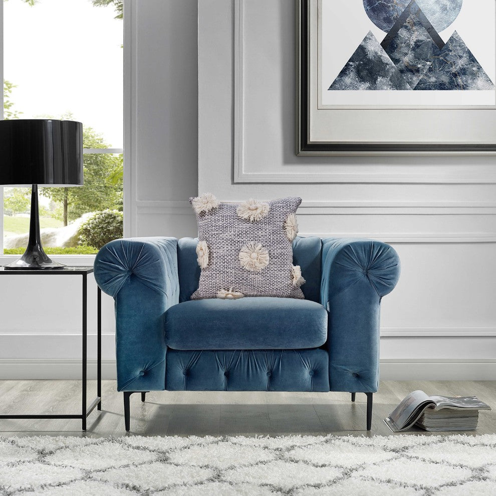 Gray Tassle Throw Pillow