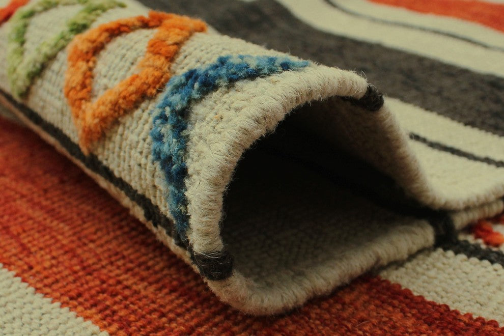 High-Low Kilim Issac Beige Rug