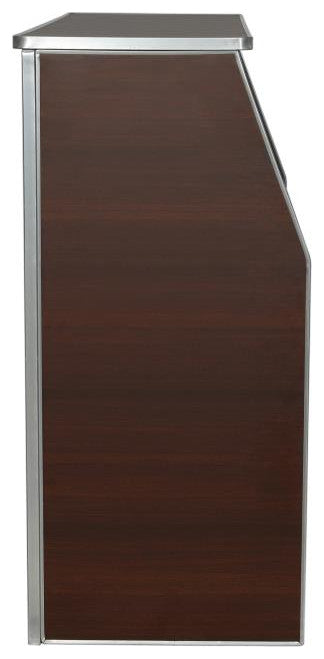 4' Laminate Foldable Bar, Walnut Woodgrain