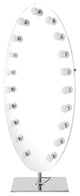Heiress Full Length Vanity Mirror, White, Led Strip Light