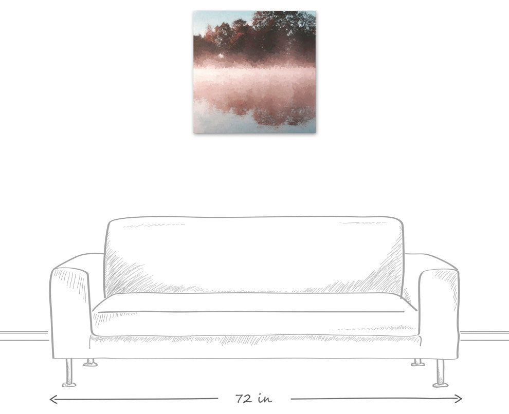Tree Lake Reflection 1 24"x24" Canvas Wall Art