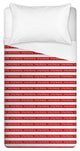 Merry Christmas Stripes Twin Brushed Poly Duvet Cover