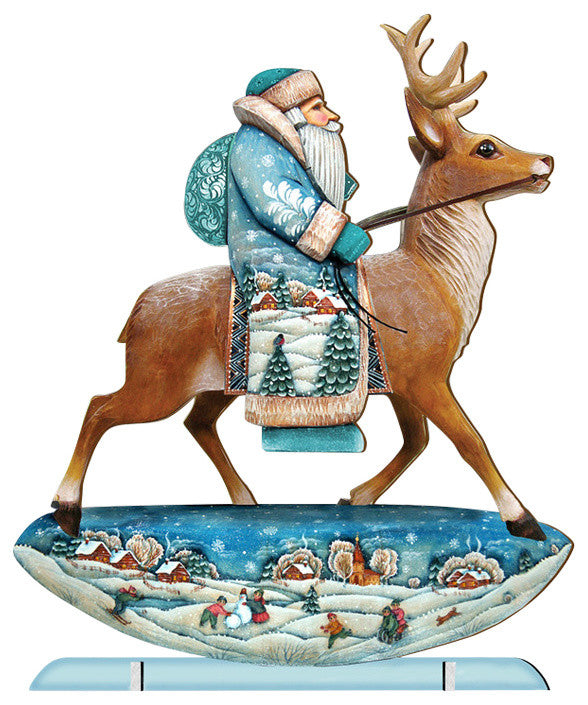 Reindeer Santa Free Standing  Garden Decor