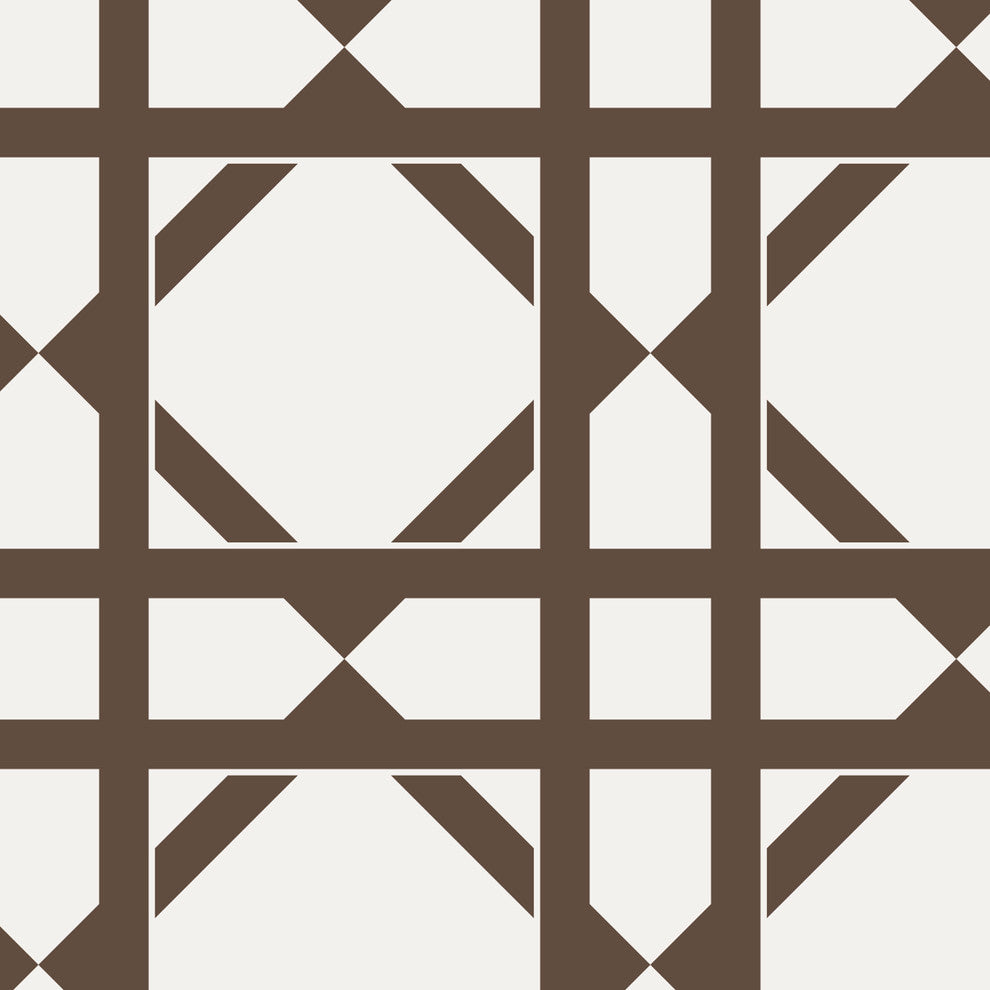 Geometric Peel and Stick Peel and Stick Vinyl Wallpaper , Brown, 24"w X 60"h