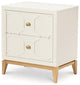 Antoinette White and Gold Nightstand