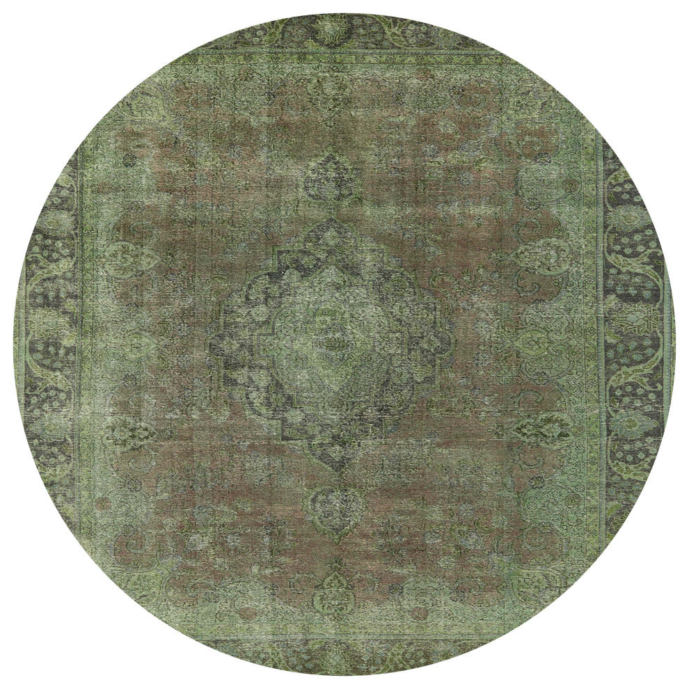 Ahgly Company Indoor Round Mid-Century Modern Area Rugs, 4' Round