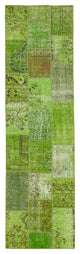 Rug N Carpet - Handwoven Oriental 2' 10" x 10' 0" Boho Patchwork Runner Rug