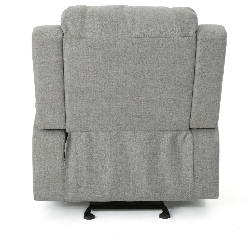 GDF Studio Scarlett Classic Fabric Gliding Recliner Chair, Gray