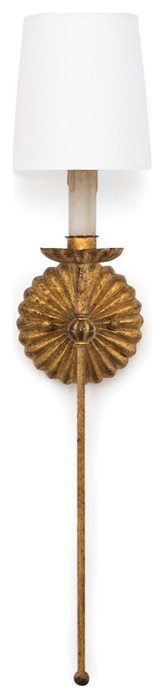 Clove Sconce Single, Antique Gold Leaf