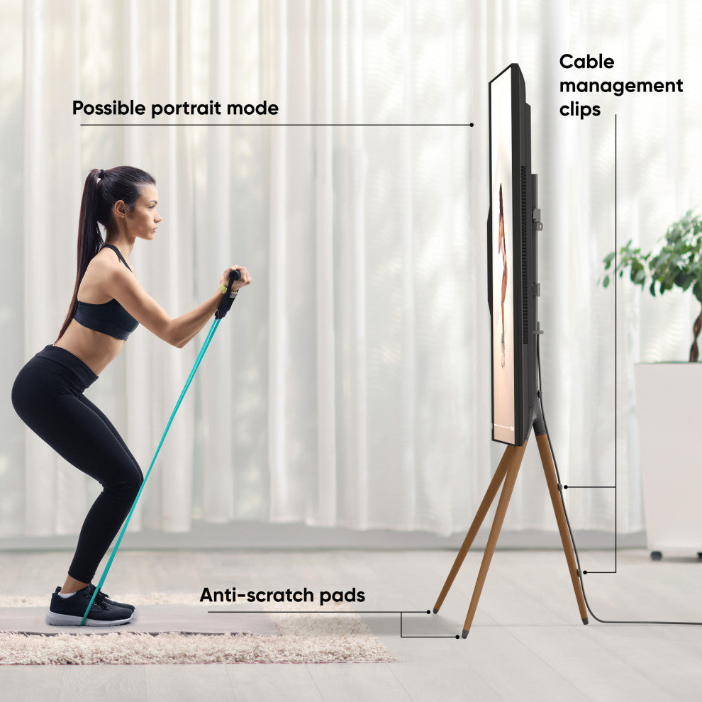 Tripod Easel TV Stand for 32"� "“ 65 Inch LED LCD OLED Screens up to 77 LBS TS1220