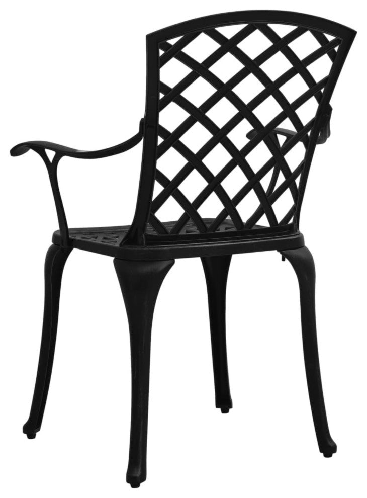 Vidaxl Garden Chairs 2-Piece Set Cast Aluminum Black