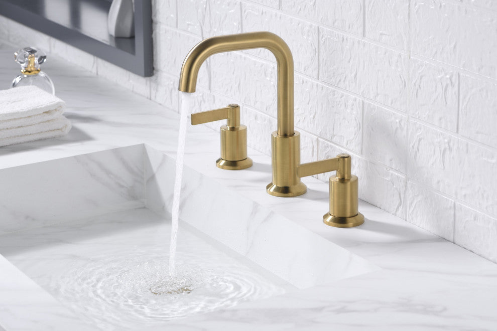 Ultra Faucets UF5700X Two Handle Bathroom Widespread Faucet, Brushed Gold