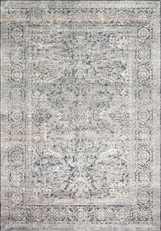 Lucia Rug, Steel/Ivory, 1'6"x1'6" Sample Swatch