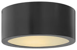 Outdoor Luna Flush Mount in Satin Black