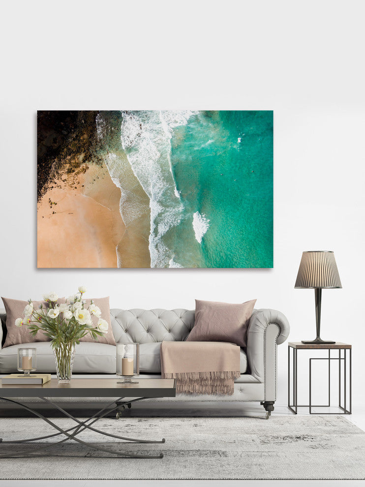 "Aqua Blue Waters" Print on Canvas by Karolis Janulis
