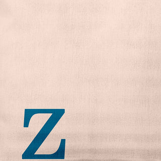 20" x 20" Modern Monogram Indoor/Outdoor Polyester Throw Pillow, Autumn Blue
