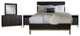 Modus Kentfield 5 Piece E King Bedroom Set With 2 Nightstand, Black Drifted Oak