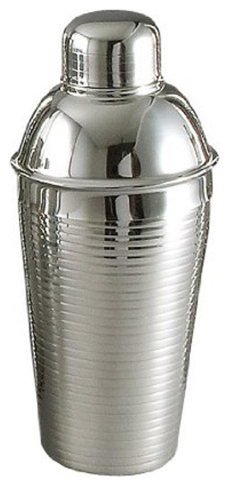 Elegance 22oz Stainless Steel Lines Cocktail Shaker