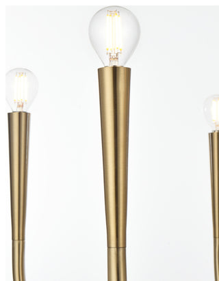 Elegant Lighting LD722D30 Layne 6 Light 30"W Taper Candle Style - Chrome