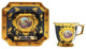 Royalty Porcelain Tea Set 17pc With 24K Gold ''Second Date'' Limoges China, Blue