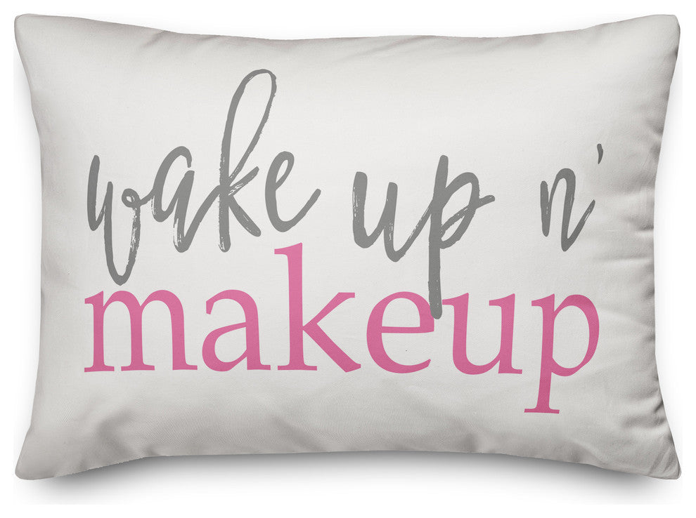 Wake Up N' Makeup 14x20 Lumbar Pillow