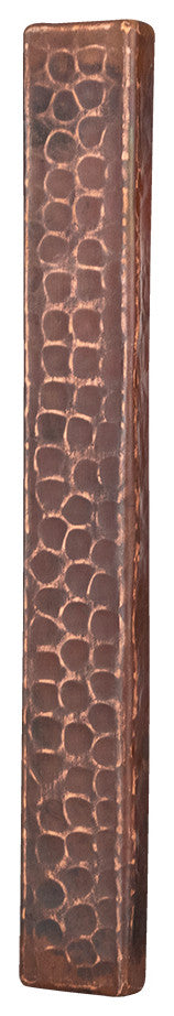 Hammered Copper Tile, 1"x8", Set of 4