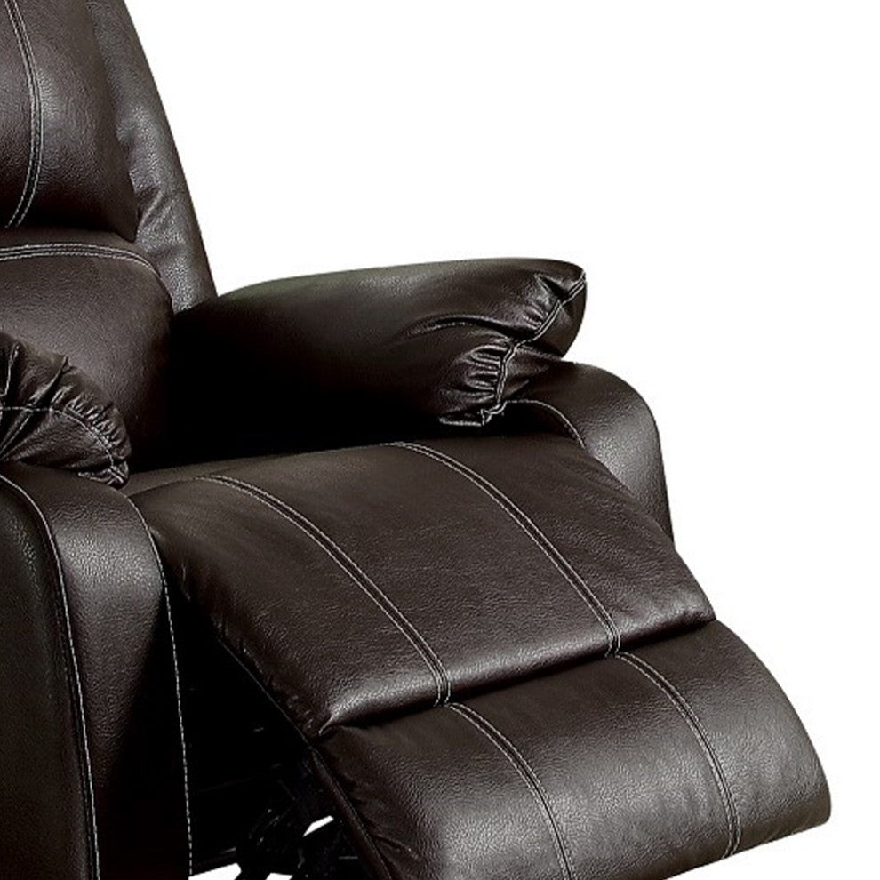 ACME Zuriel Motion Rocker Recliner, Brown Synthetic Leather