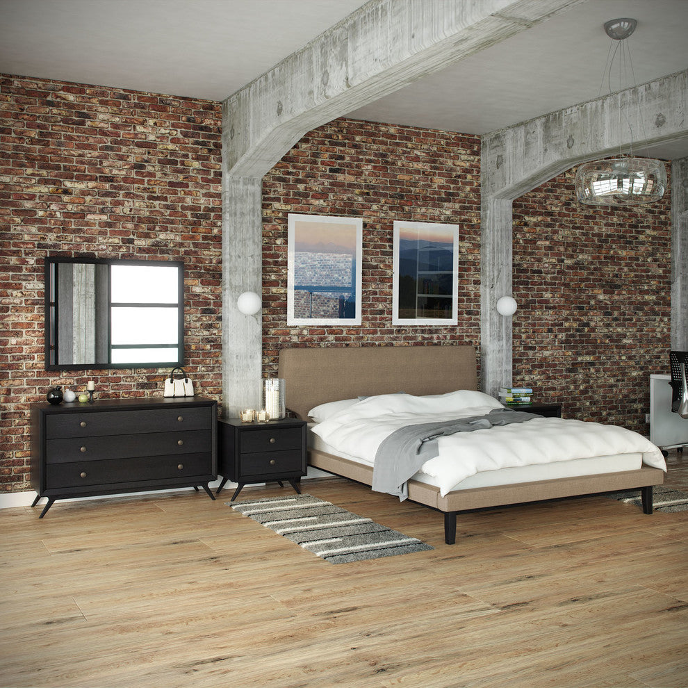 Bethany 5 Piece Queen Bedroom Set, Black Latte