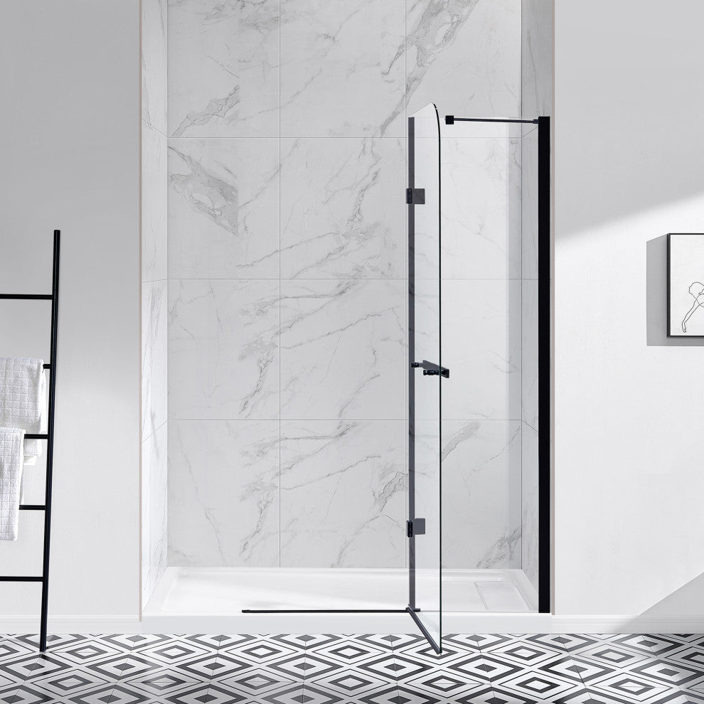 Ove Decors Annie 45" Tempered Shower Panels, Satin Nickel