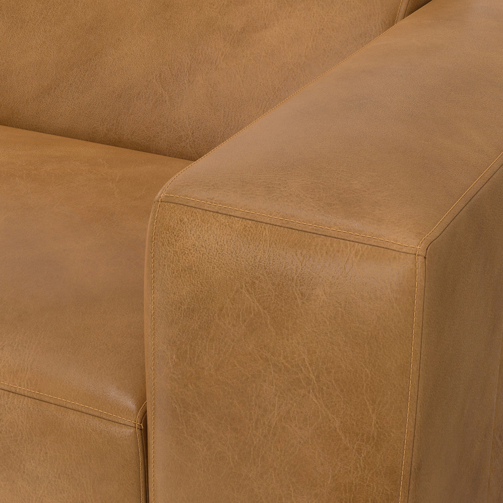 Rex Right-Arm Sofa Module in Genuine Leather