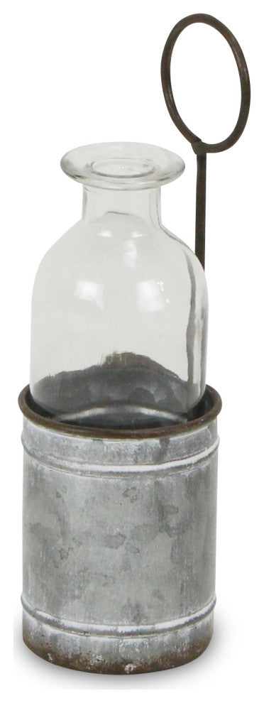 Single Slot Galvanized Metal Jar Holder
