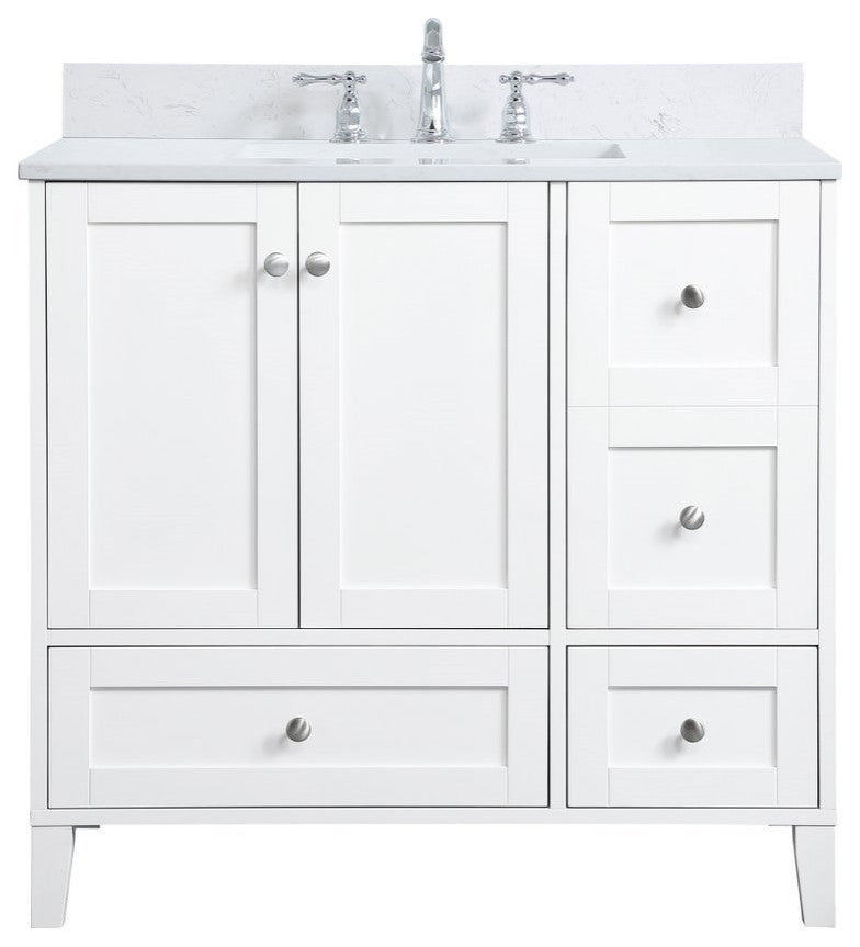 Elegant Decor sommerville Bathroom Vanity White