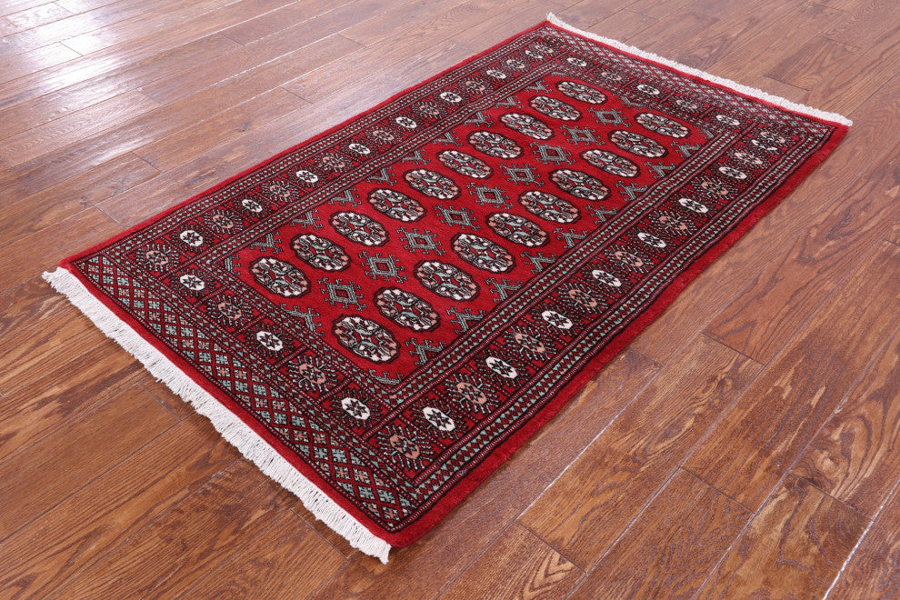 Silky Bokhara Handmade Wool Rug 3' 1" X 5' 0" - Q13811